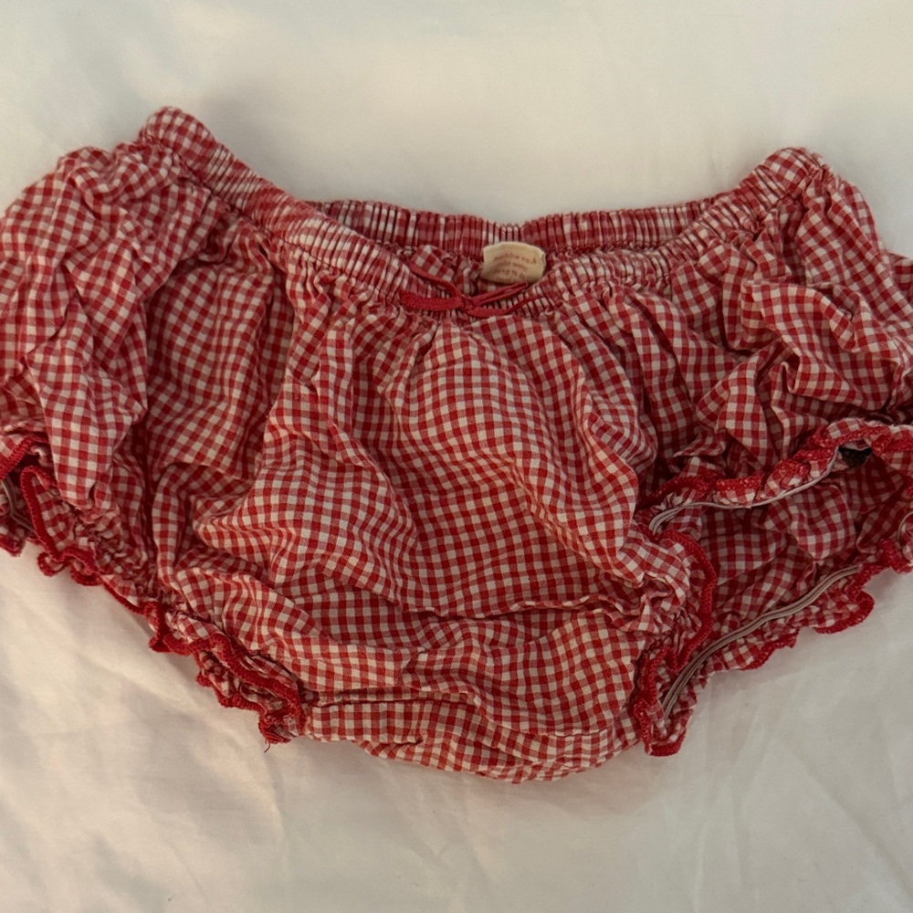 Pink Chicken Red Gingham Kids Shorts